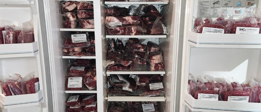 how much freezer space for a quarter half or whole cow full freezer example with packaged bulk beef from a whole cow