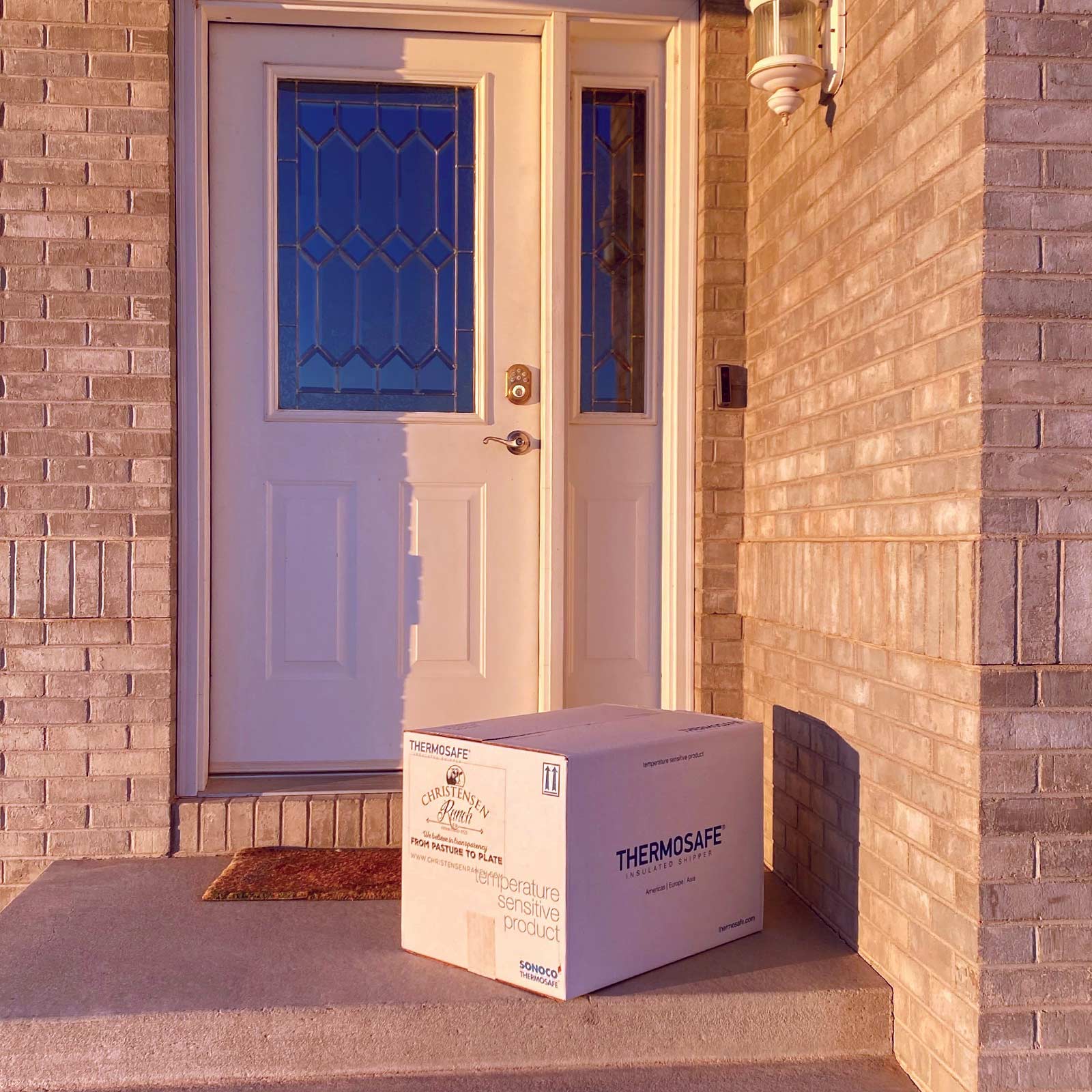 1/8 Standard Beef Share Delivered to a customer's door in four large boxes