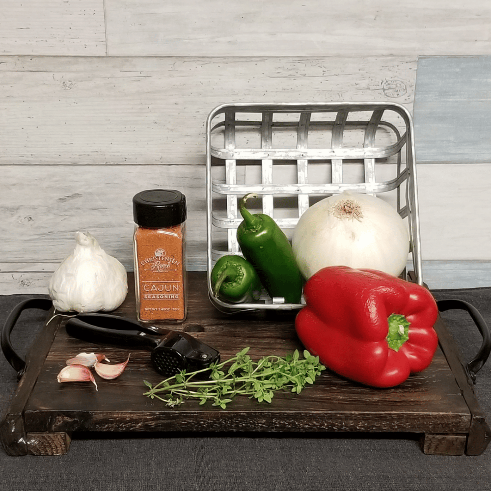 Christensen Ranch Cajun Seasoning with Fresh Ingredients