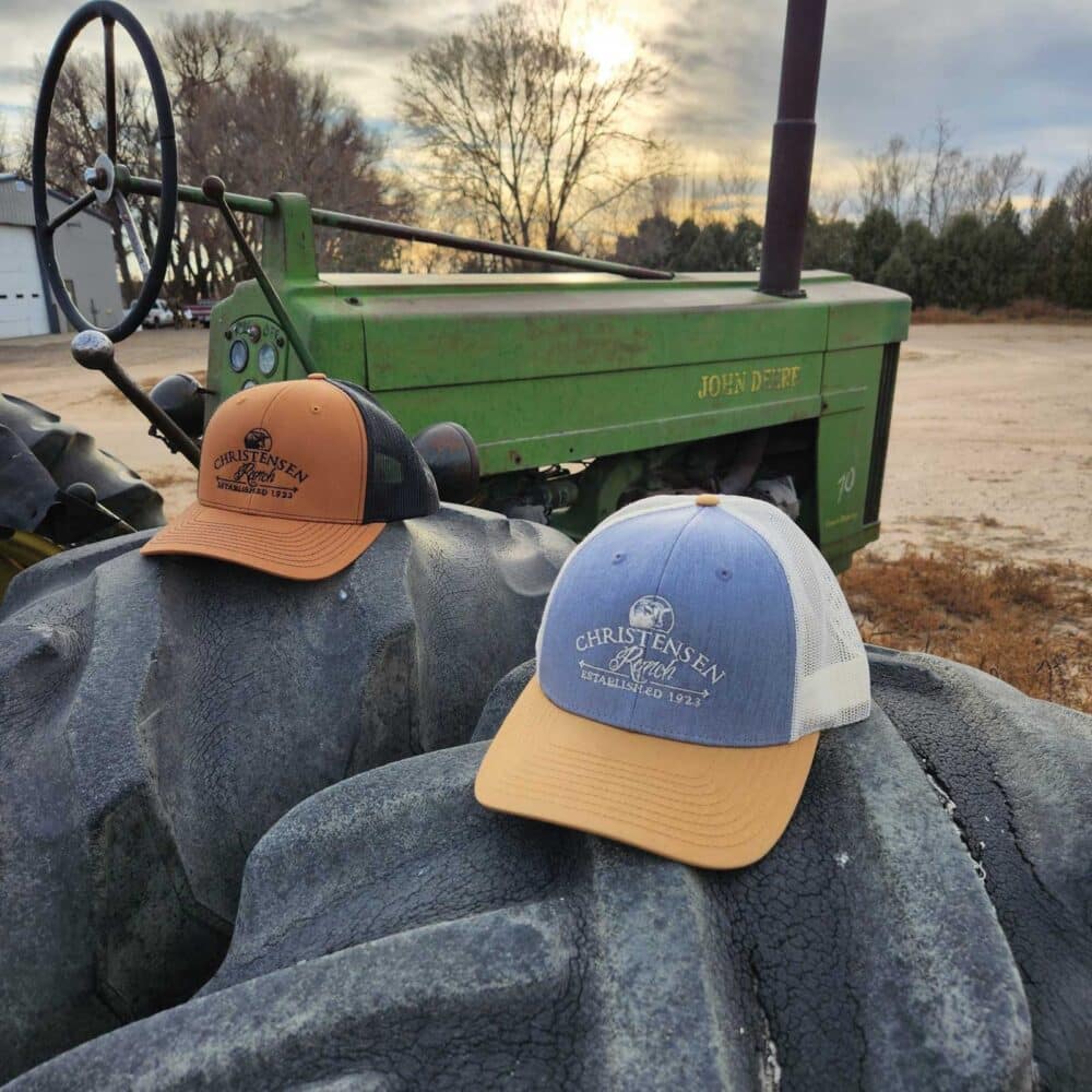 Christensen Ranch Trucker Snapback Caps with Embroidered Logos