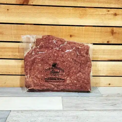 5lb package of christensen ranch ground beef