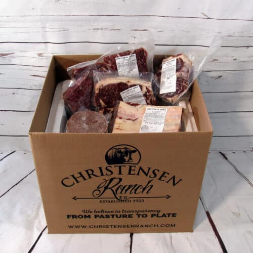 Build your own steak box with our Cattlemen's Box including steaks, ribs, and everyday essential cuts of beef