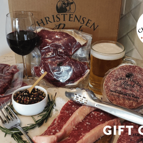 Christensen Ranch beef gift cards are perfect for holidays, birthdays, thank you gifts, wedding gifts and any special occasion