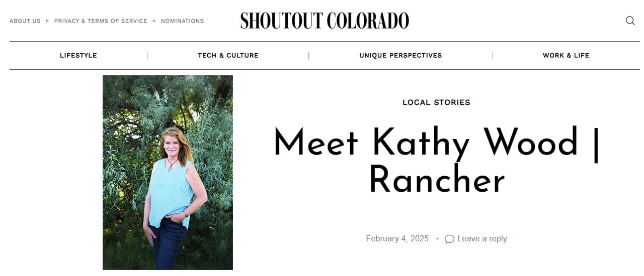 Kathy Wood featured in Shoutout Colorado's February 2025 issue